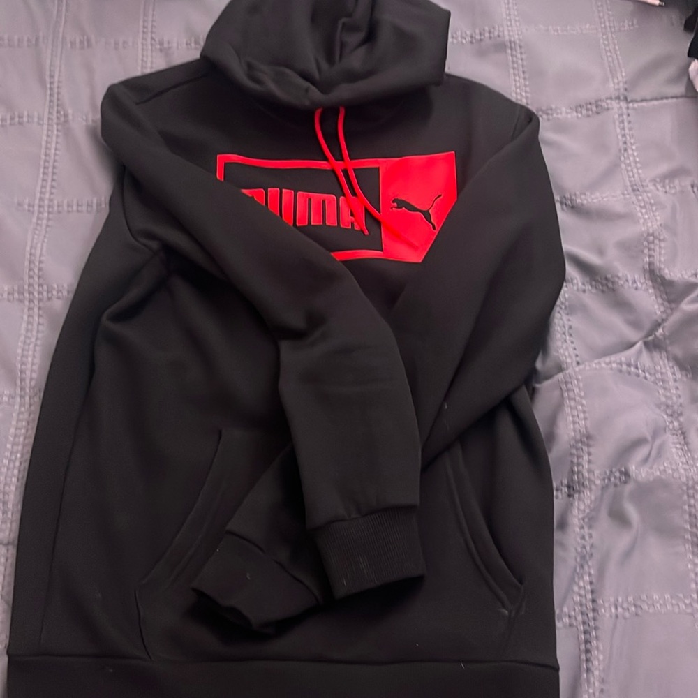 red and black hoodie